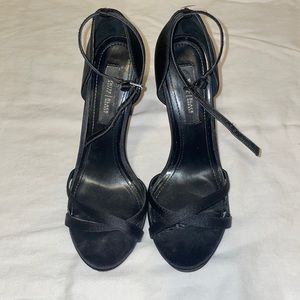 White House Black Market Strappy Black Heels